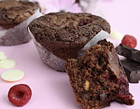 Picture of Raspberry Chocolate Brownie Cakes